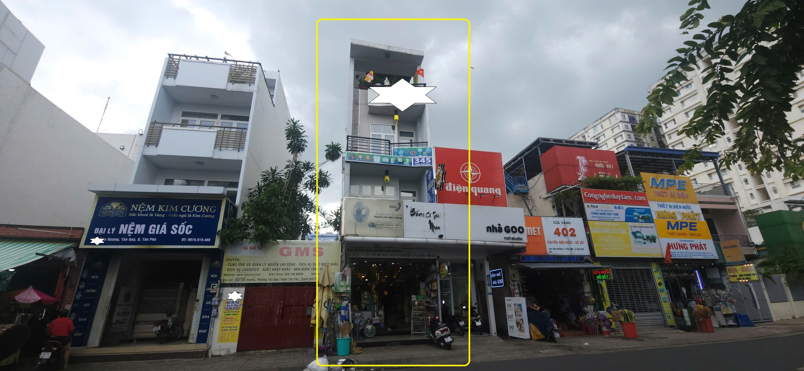 Cho thuê nhà Mặt tiền Tân Hương 80m²,3Lầu - CẠNH NGÂN HÀNG - NGÃ TƯ - Ảnh 1